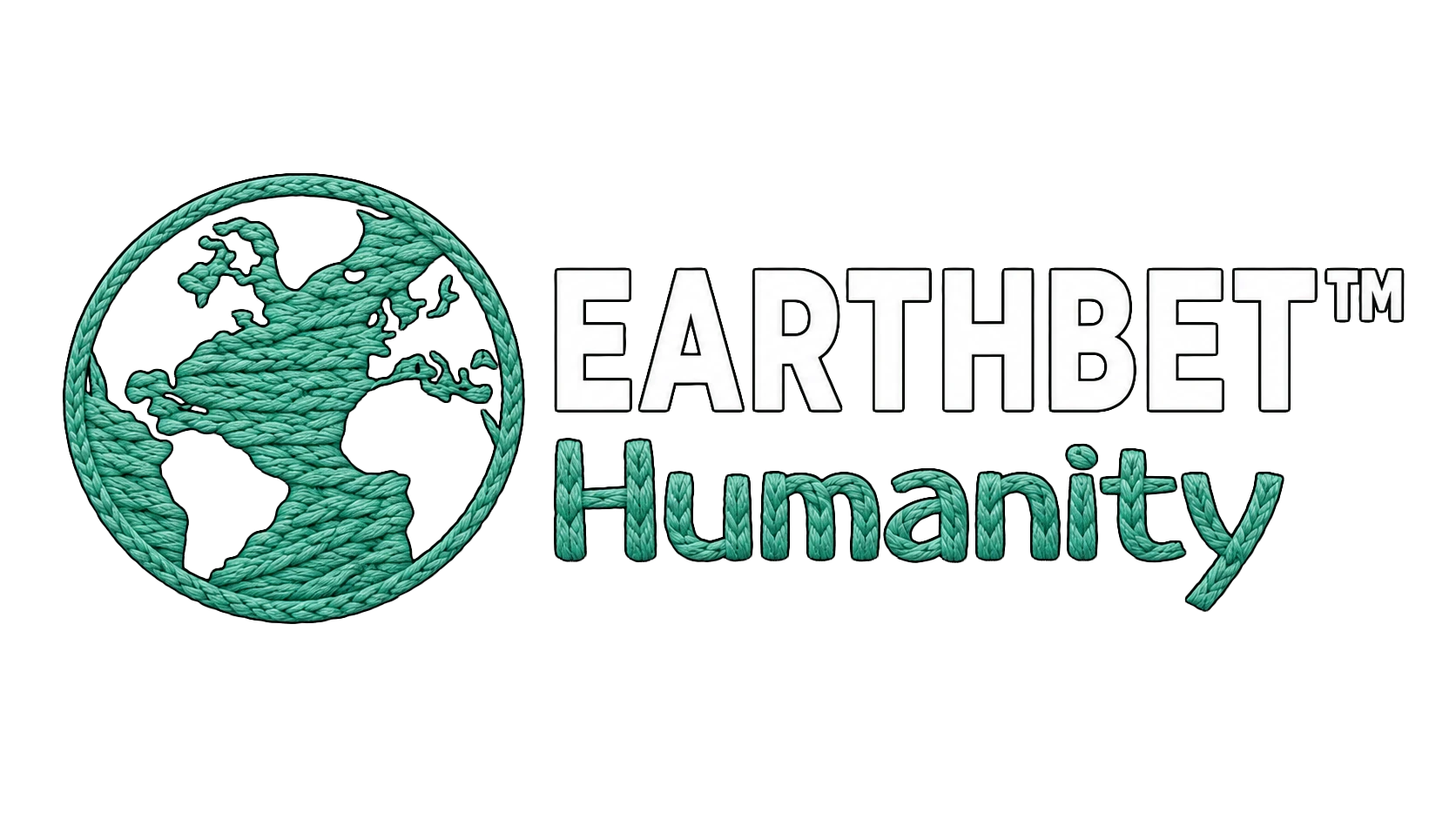 The EarthBet Humanity mark, braided in jade cord